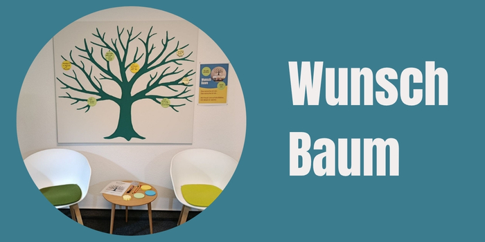 Wunschbaum im Wartebereich der Beratungsstelle